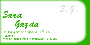 sara gazda business card